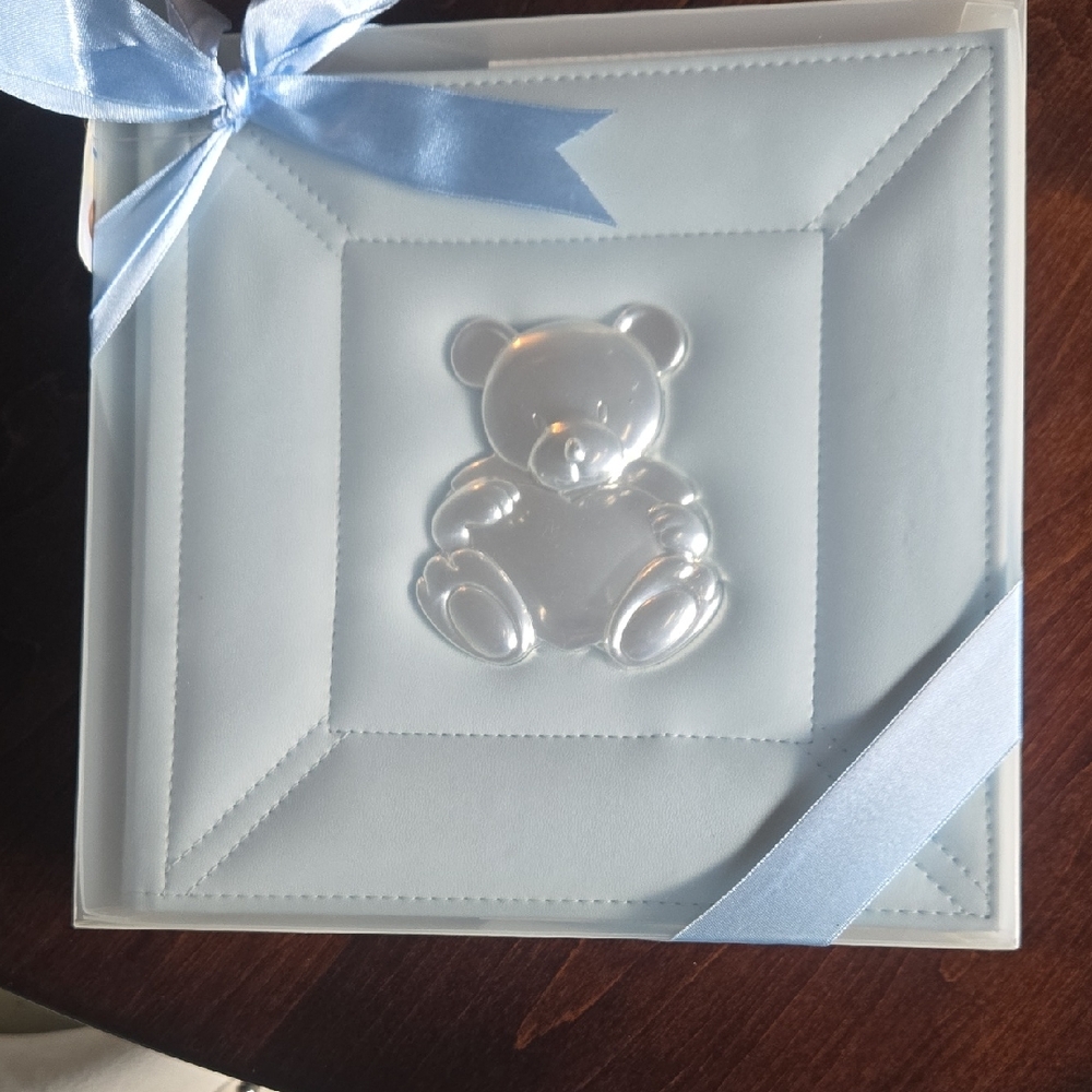 Baby Essentials Blue and Silver Keepsake Box